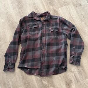 Orvis Classic Collection L -Heavy Flannel Shirt Jacket Pockets Plaid Thick Top